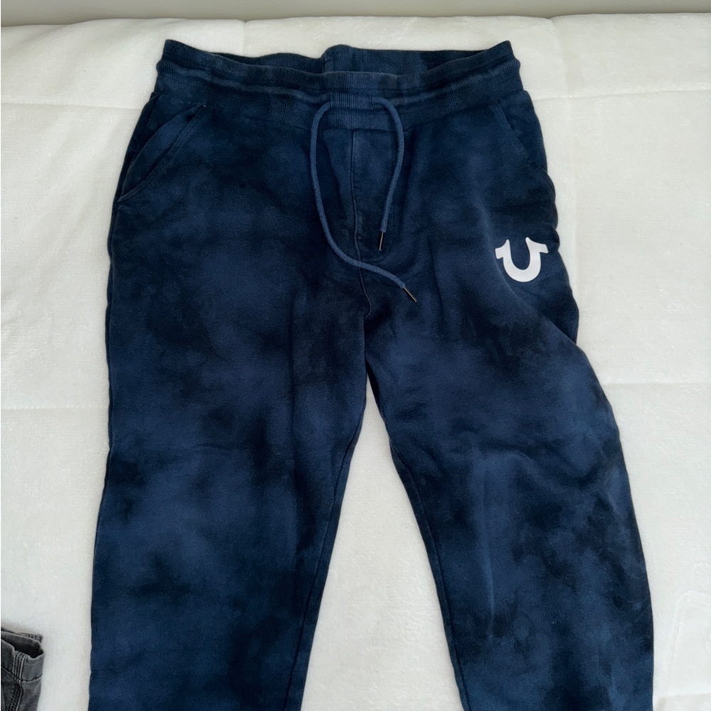 Navy Blue Joggers with White Logo